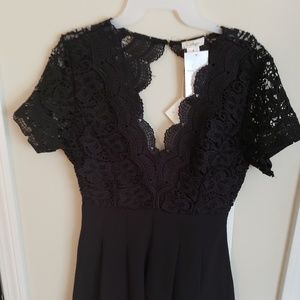 Black lace romper